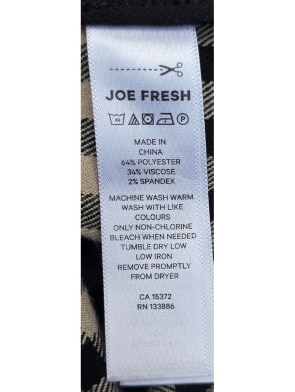 Joe Fresh Gingham Plaid Belted Trench Coat Jacket Size Lg  Black & White - Picture 12 of 12